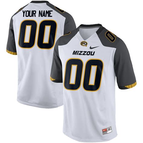 mizzou tigers nike custom replica football jersey white|custom missouri tigers jerseys.